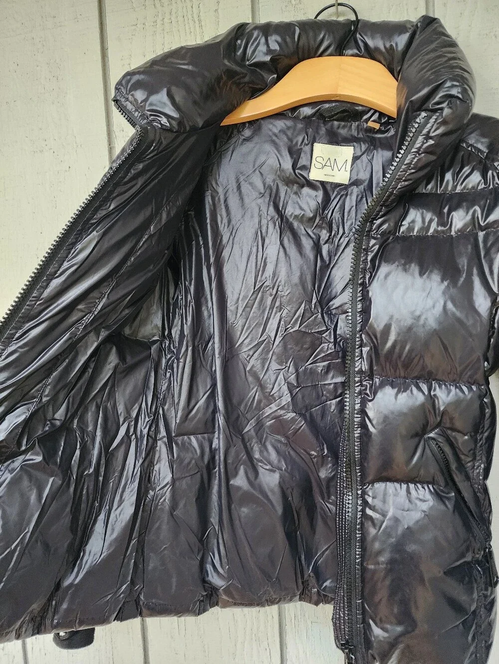 SAM. Girls Freestyle Goose Down Puffer Jacket Jet Black Size 14